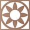 Ekena Millwork Blume Wood Fretwork Pierced Ceiling Medallion, Wood (Paint Grade), 24"OD x 8 3/8"ID x 3/8"T CMWP24X24X0375BLMF - alternate 3